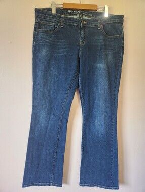 Gap Sexy Bootcut Stretch Jeans Dark Indigo Wash Size 16 R EUC Y2K Western